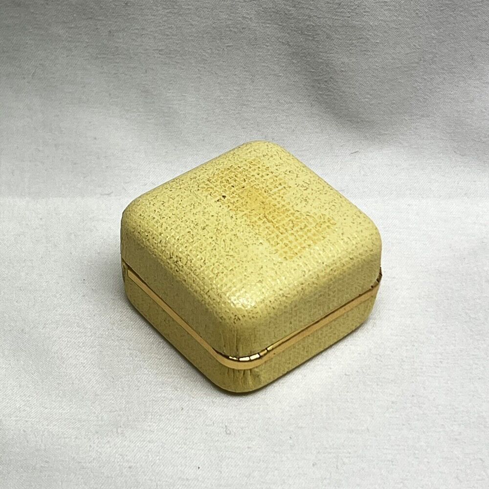 Vintage Jewelry Box For Earrings Branded 14KT. Gold RL Nostalgic Unique Gift Box